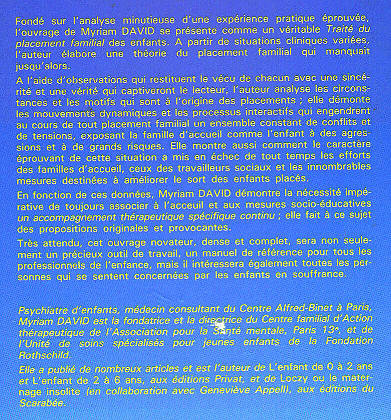 Livre Le Placement Familial De La Pratique A La Theorie Par Myriam David Livre Le Placement Familial De La Pratique A La Theorie Par Myriam David